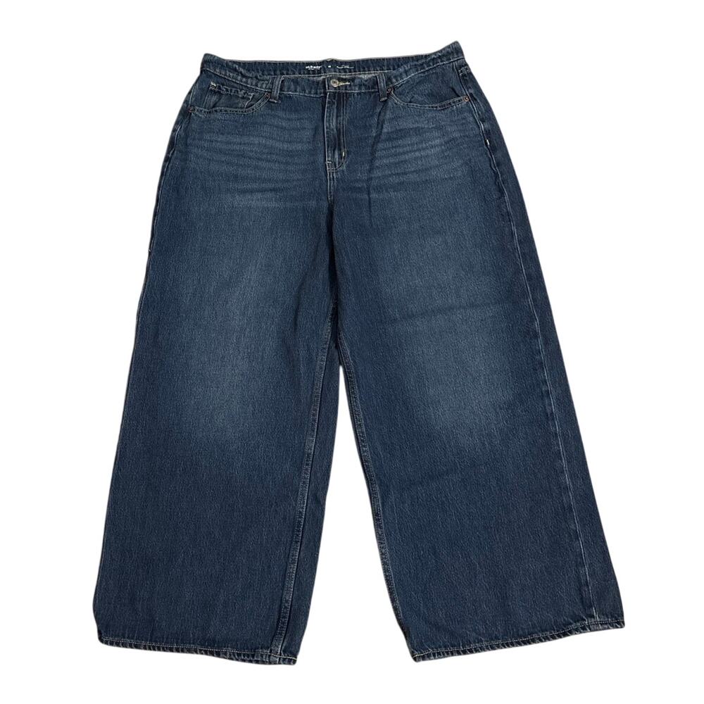 Old Navy Plus Size 16 High Rise Baggy Wide Leg Jeans Anand Wash